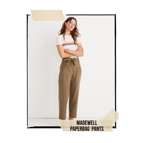 Madewell Pants - Madewell Paperbag Pants in Olive Madewell Pants - Madewell Paperbag Pants in Olive